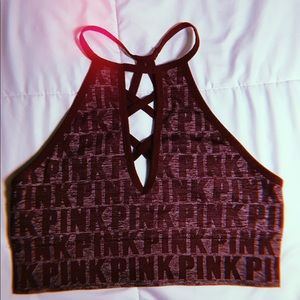 PINK strapped bralette/ sports bra